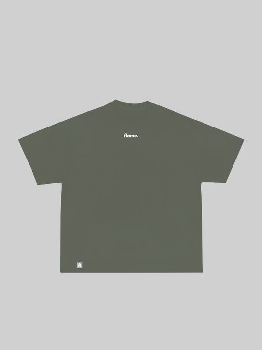 Camiseta oversize verde básica